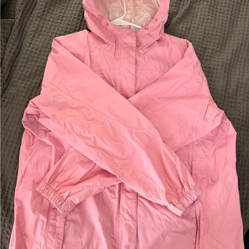 L.L. Bean Pink Hooded Windbreaker Jacket